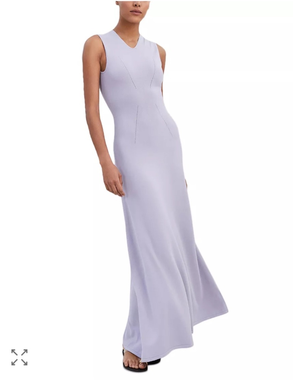 SOLID & STRIPED Sleeveless V-Neck Maxi Dress in Lavender